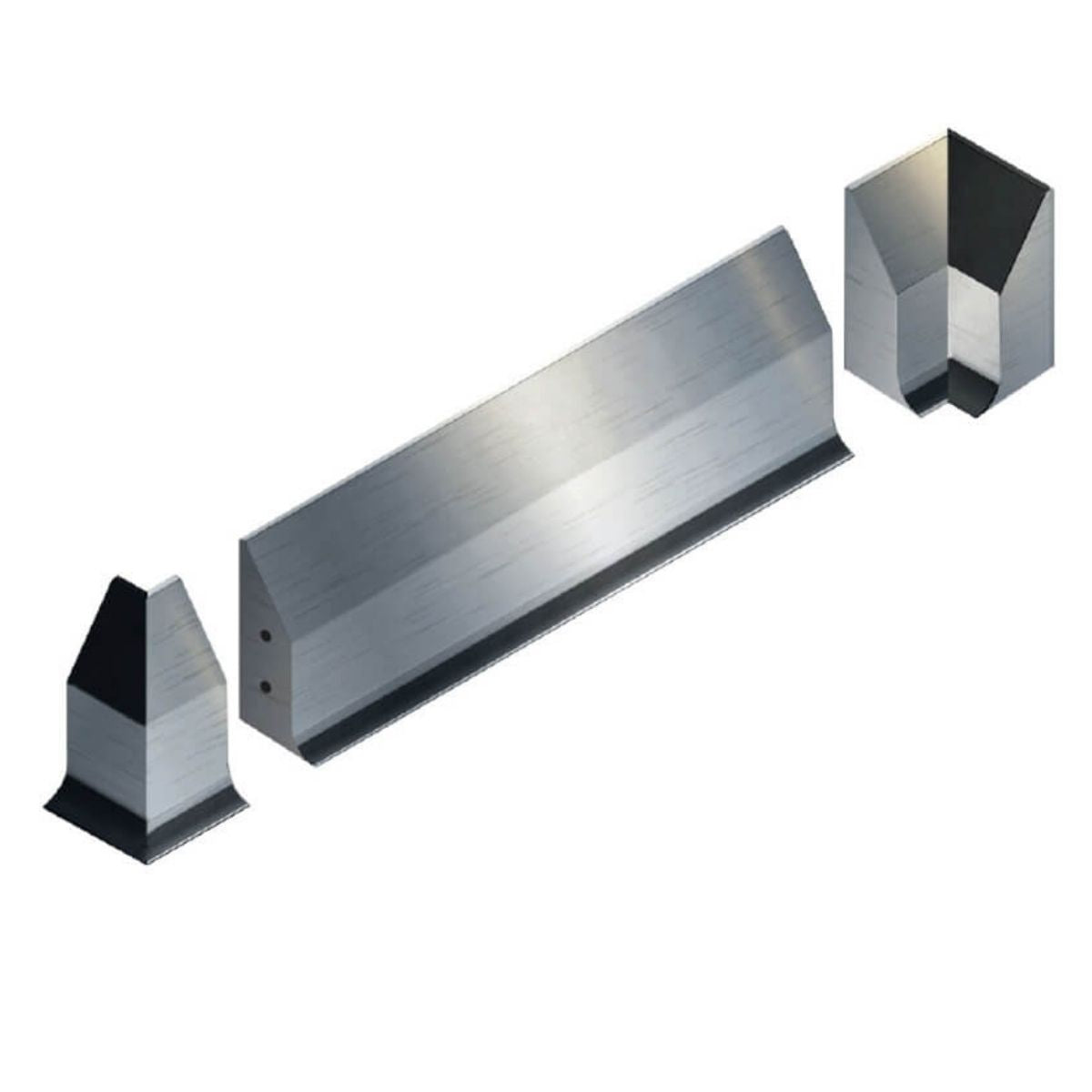 Bordure en acier inoxydable, sur le revêtement de sol 300x1000x100mm