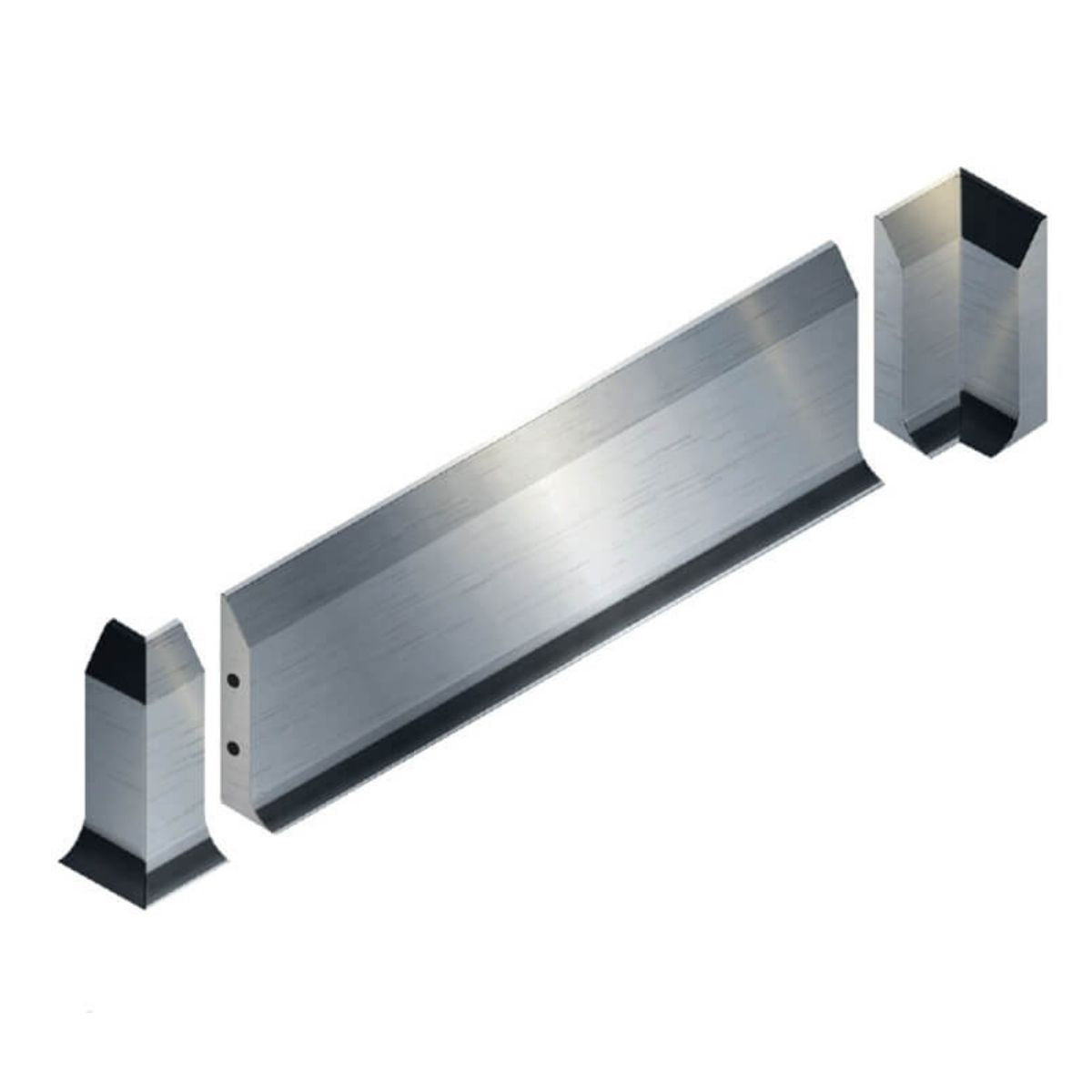 Bordure en acier inoxydable, sur le revêtement de sol 300x1000x50mm