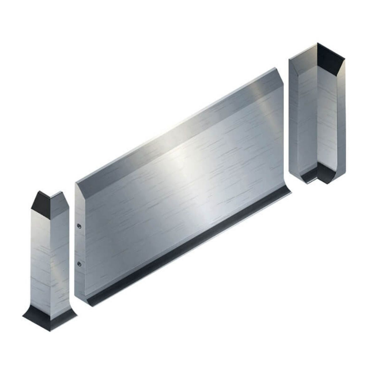Bordure en acier inoxydable, sur le revêtement de sol 500x1000x50mm