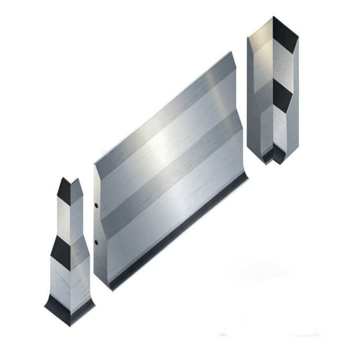 Bordure en acier inoxydable, sur le revêtement de sol 750x1000x50/Z100mm