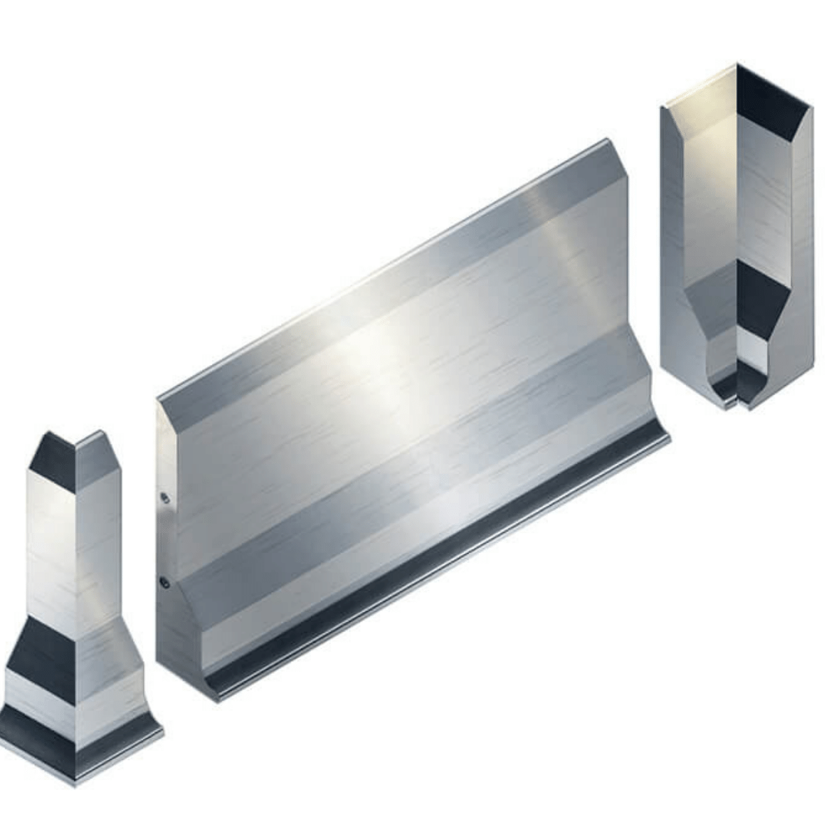 Bordure en acier inoxydable, bord du sol 515x1000x50/Z115mm