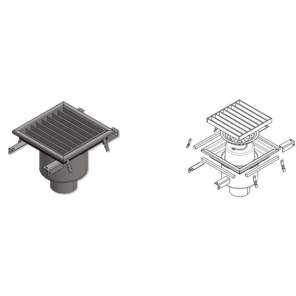 Stainless Steel Floor Sink, With Tray WTAC-30-F-11-LM