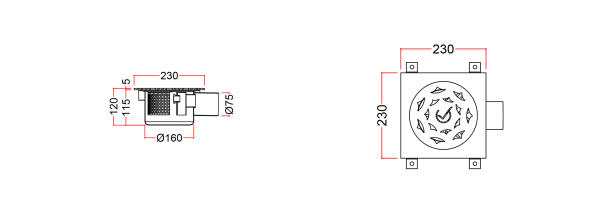 Paslanmaz Yer Süzgeci, Plakalı WPYC-2-5-F-75-U