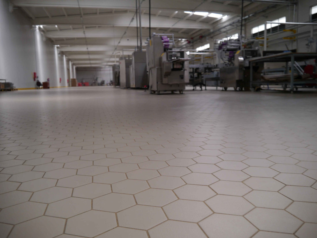 Hexagon Acid Proof Tile 150×175 Medium Gray