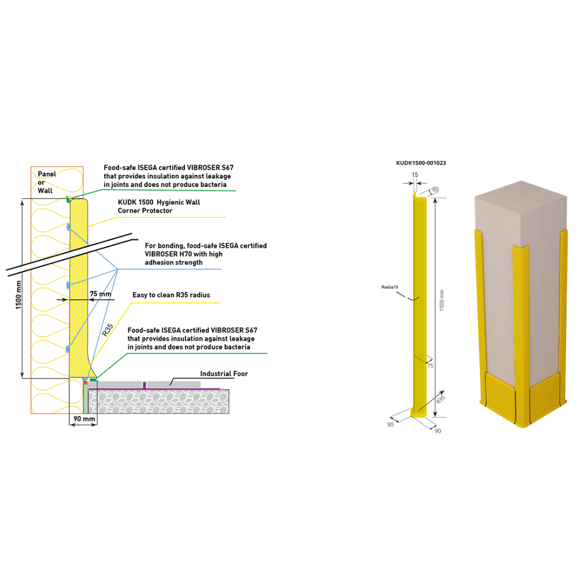 Corner Wall Protector 1500x15mm