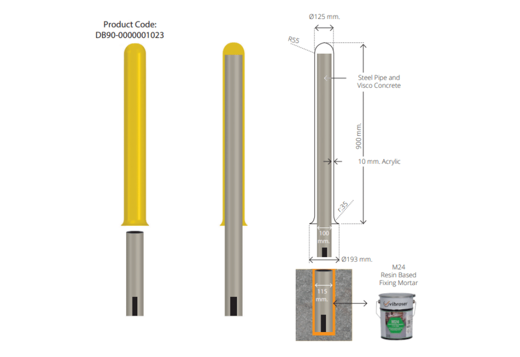 Safety Bollard 900mm