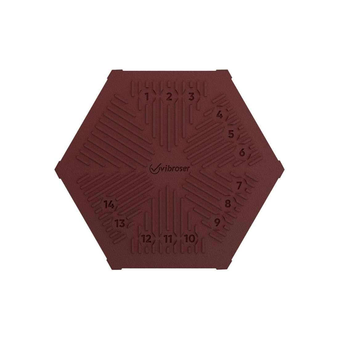 Hexagon Acid Proof Tile 100×116 Burgundy