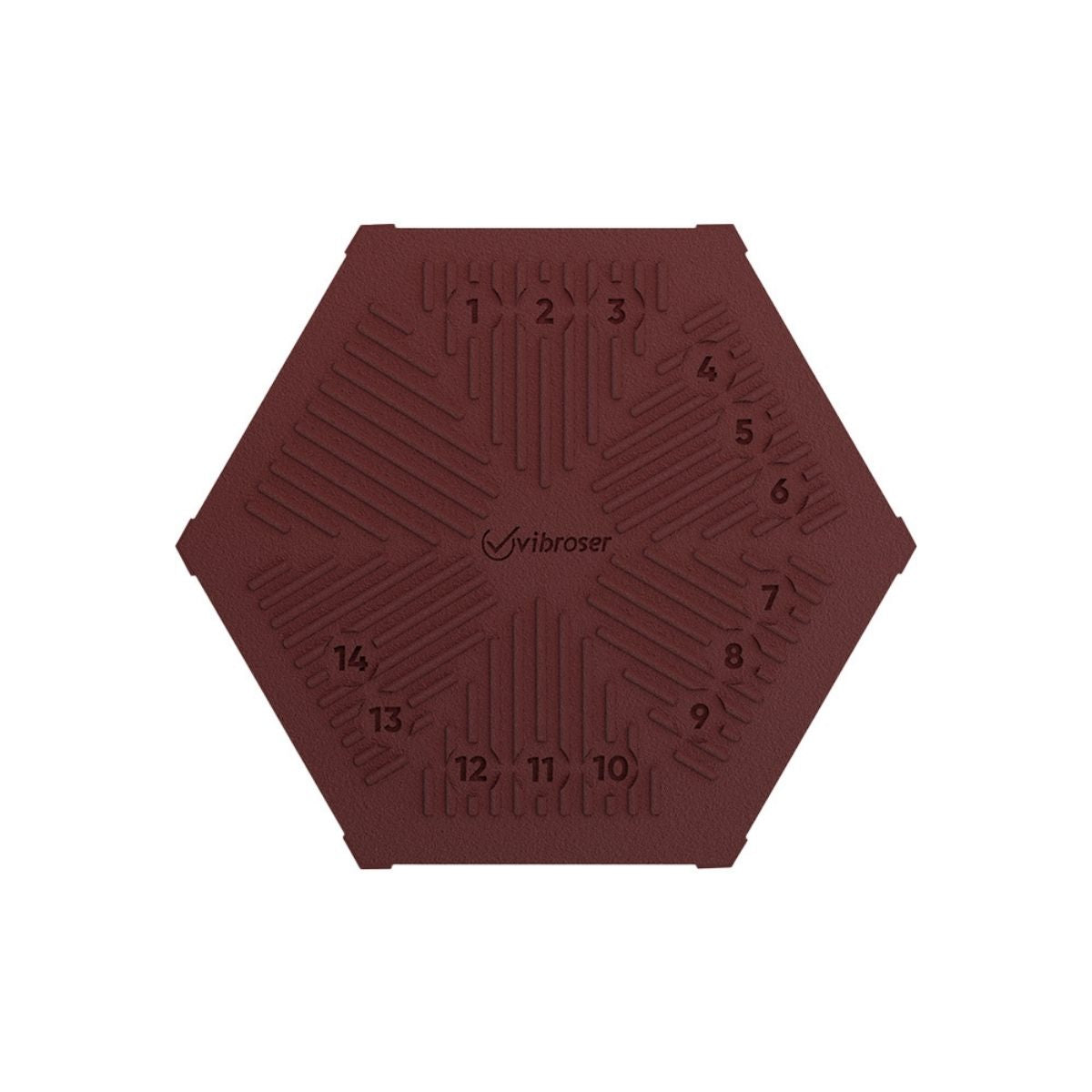 Hexagon Acid Proof Tile 100×116 Burgundy