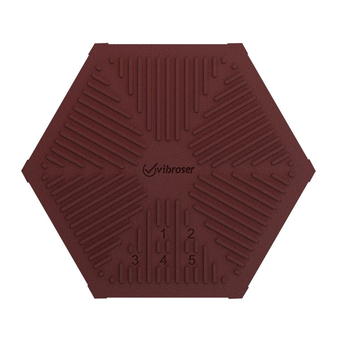 Hexagon Acid Proof Tile 150×175 Burgundy