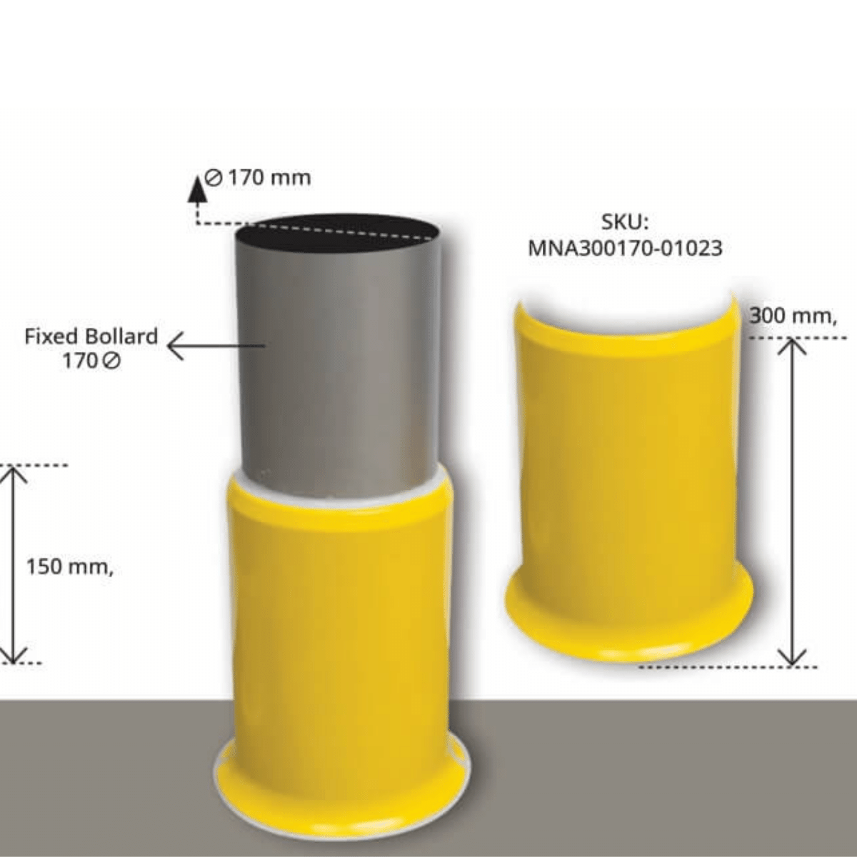 Hygienic Column Skirting 300x170mm