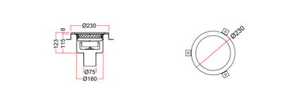 Stainless Steel Floor Sink, Circular Aseptic WSAC-23C-P-F-75