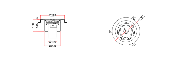 Stainless Steel Floor Sink, Circular Grating WPA-3C-5-F-11-U