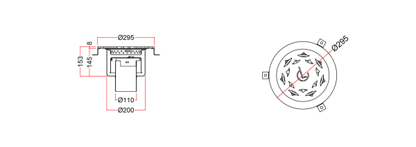 Stainless Steel Floor Sink, Circular Grating WPA-3C-8-F-11-U