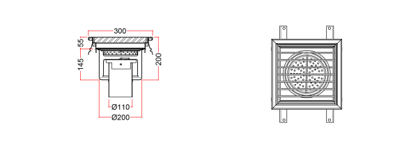 Stainless Steel Floor Sink, With Tray WTAC-30-F-11-LM