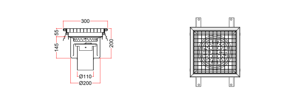 Stainless Steel Floor Sink, With Tray WTAC-30-F-11-TP