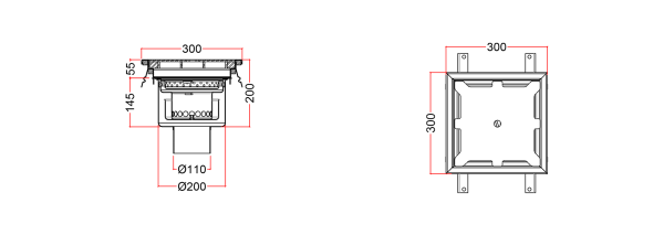 Stainless Steel Floor Sink, With Tray WTAC-30P-F-11-K