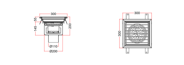 Stainless Steel Floor Sink, With Tray WTAC-30P-F-11-L